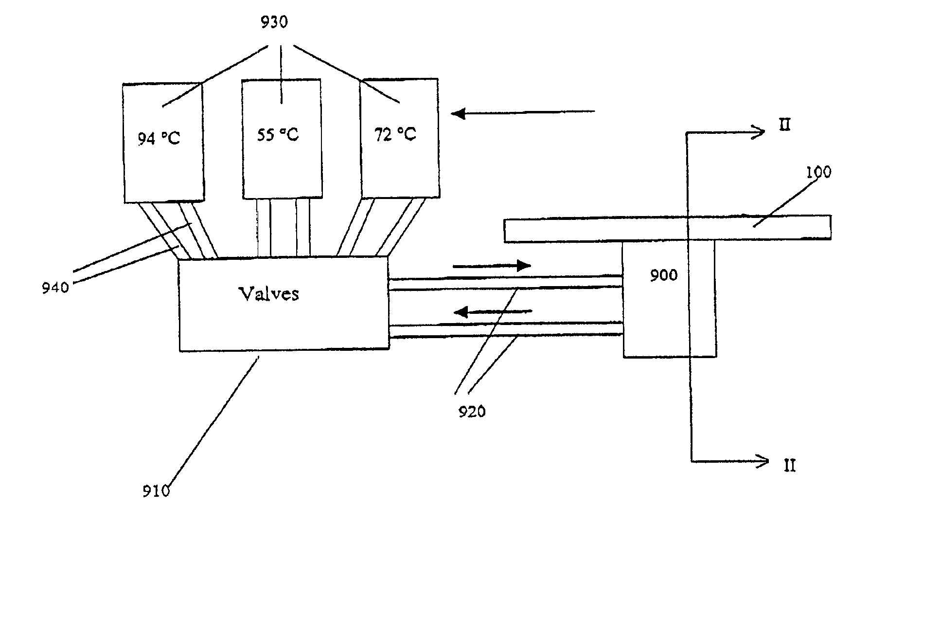 Method for carrying out a biochemical protocol in continuous flow in a microreactor