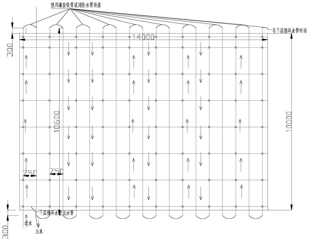 A method for internal cooling of mass concrete foundation