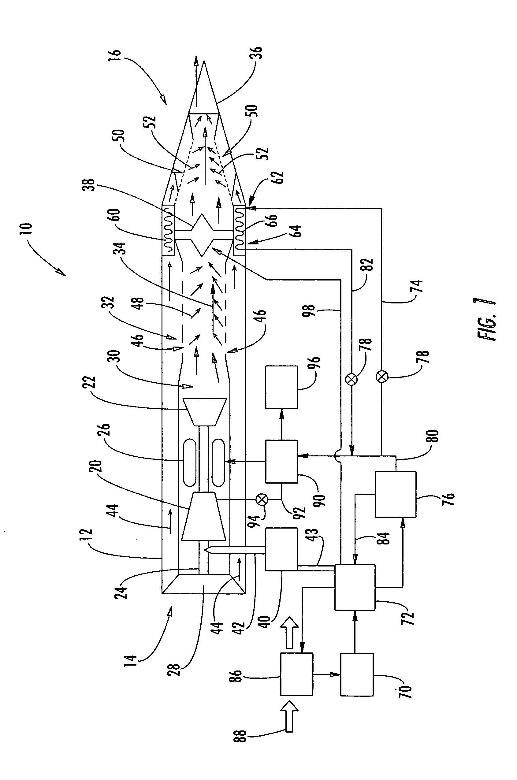 System and method for controlling the temperature and infrared signature of an engine