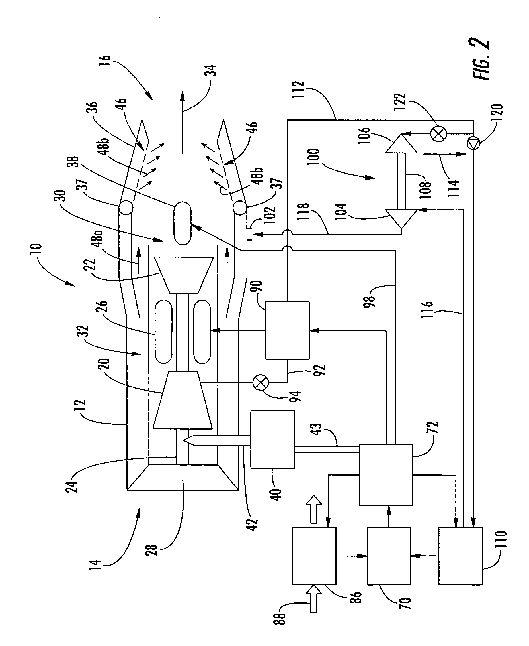 System and method for controlling the temperature and infrared signature of an engine