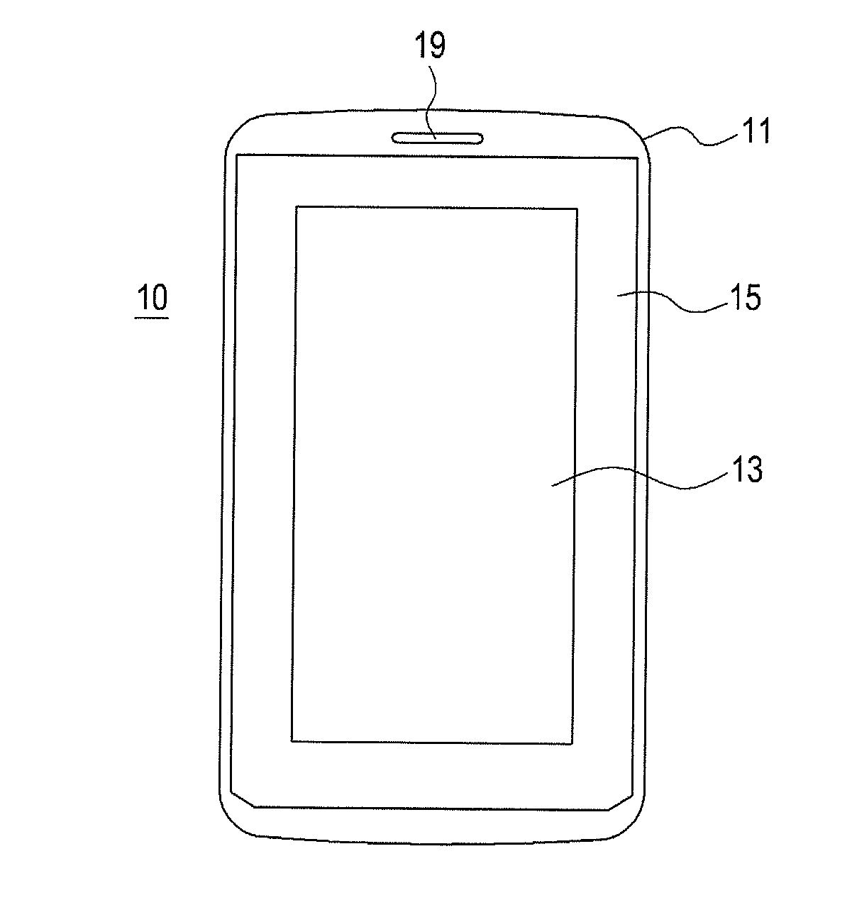 Portable terminal with crack prevention structure for display device