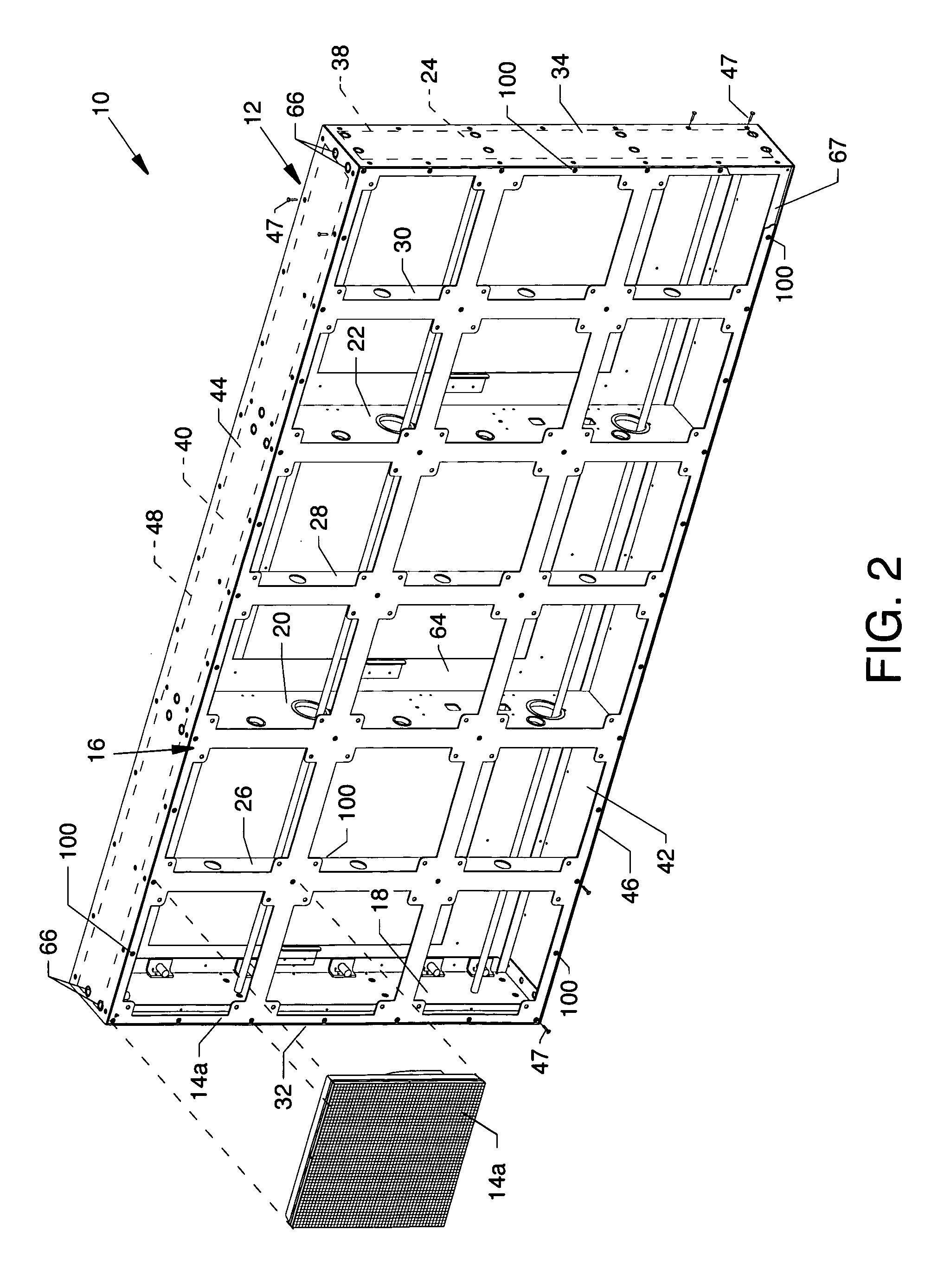 Electronic sign having a formed metal cabinet