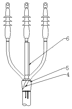 Cable accessory branching fingerstall restoration method