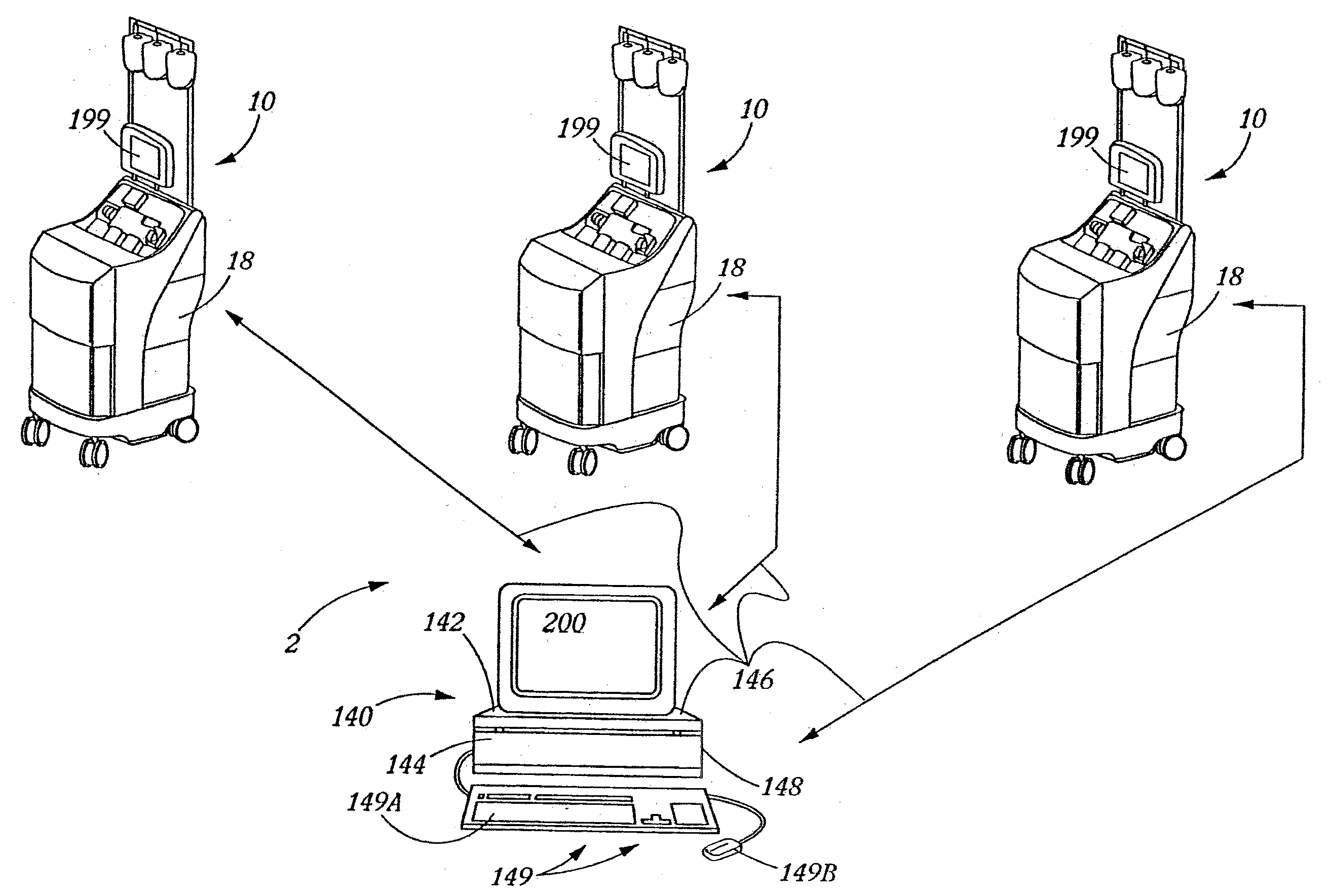 Extracorporeal blood processing information management system