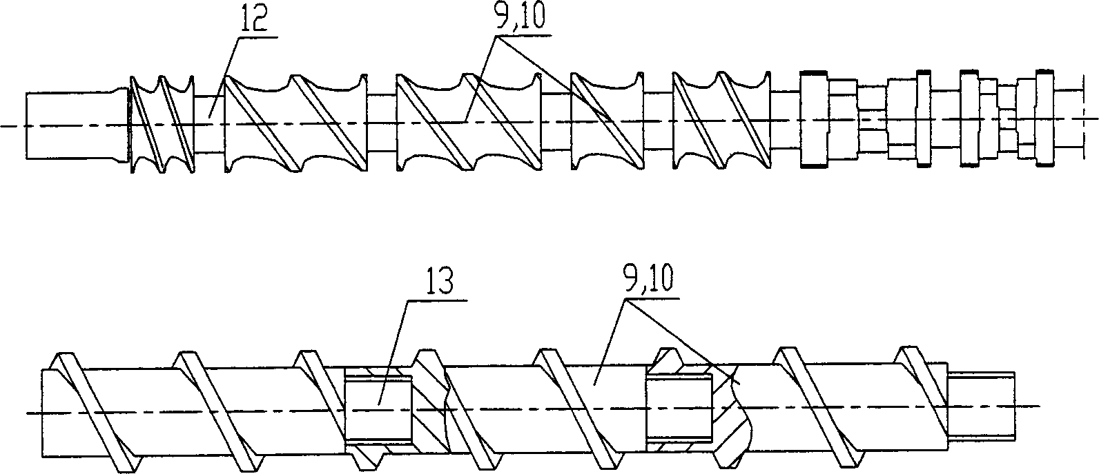 Double screw extruder suitable to hierarchy of middle-high viscosity