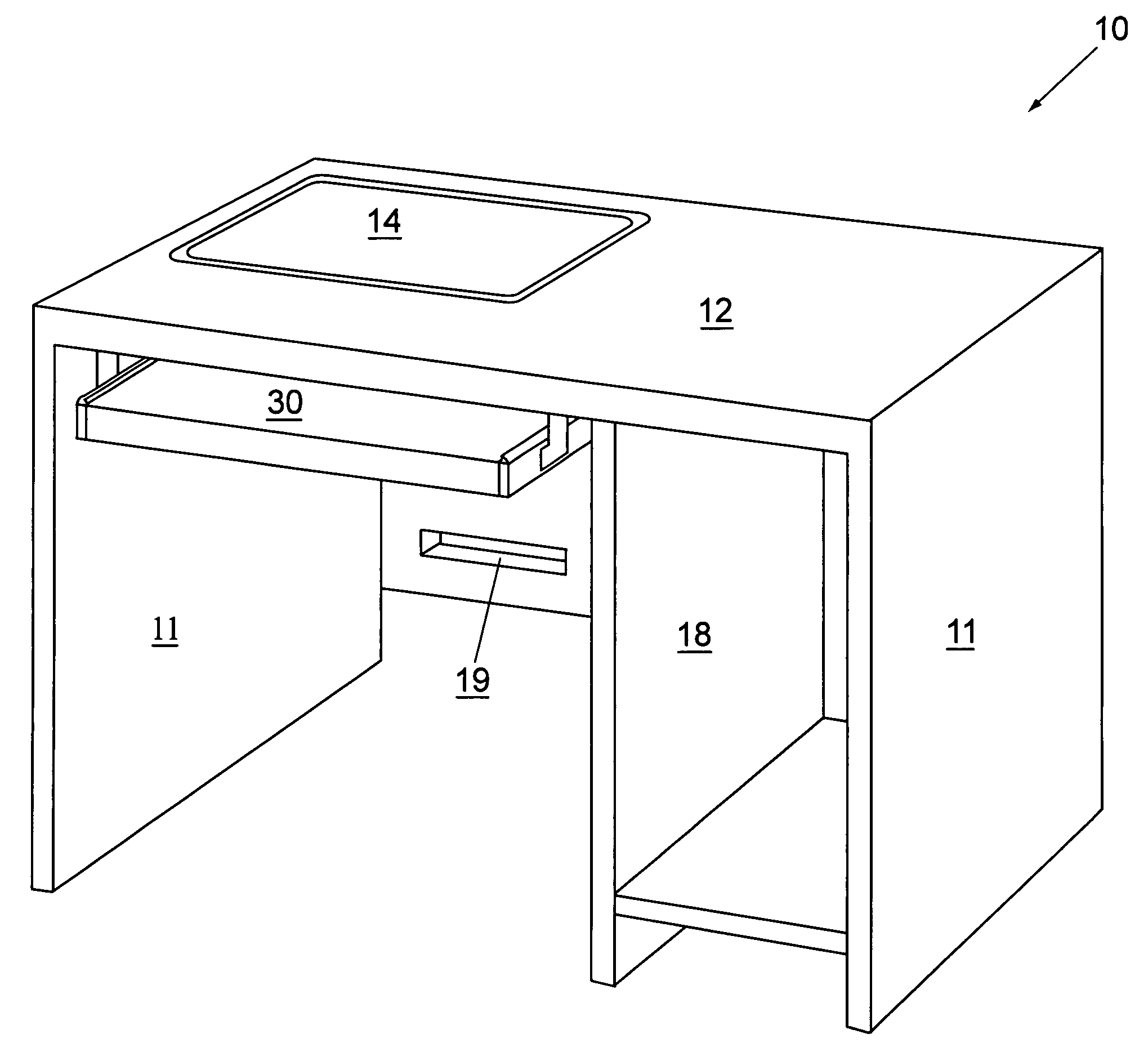 Integrated flat panel workstation system