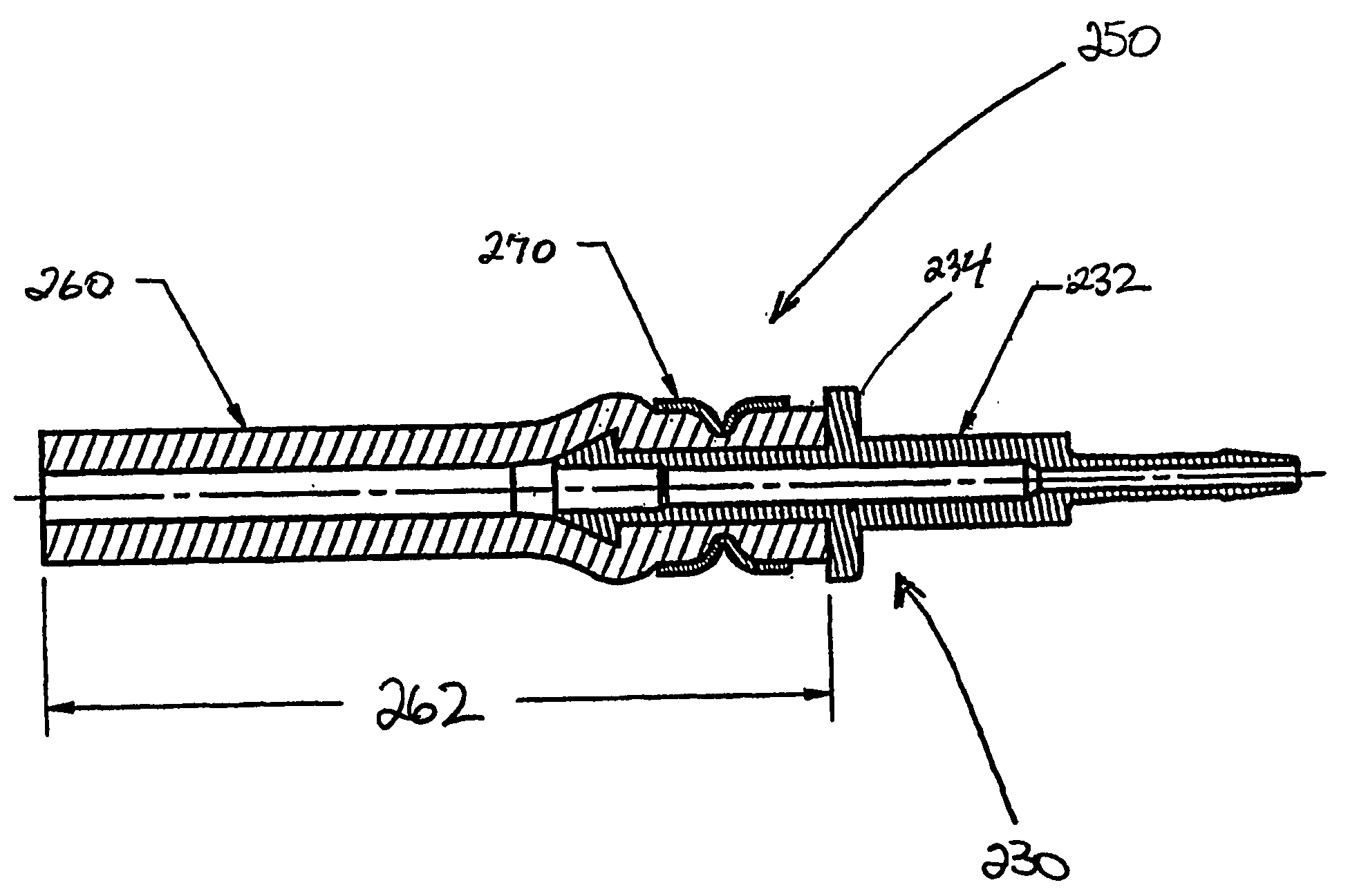 Connector for catheter attachment to an implantable pump