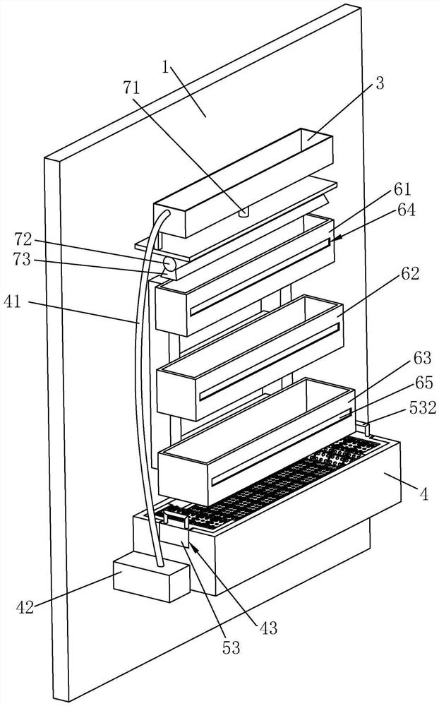 An outdoor green curtain wall