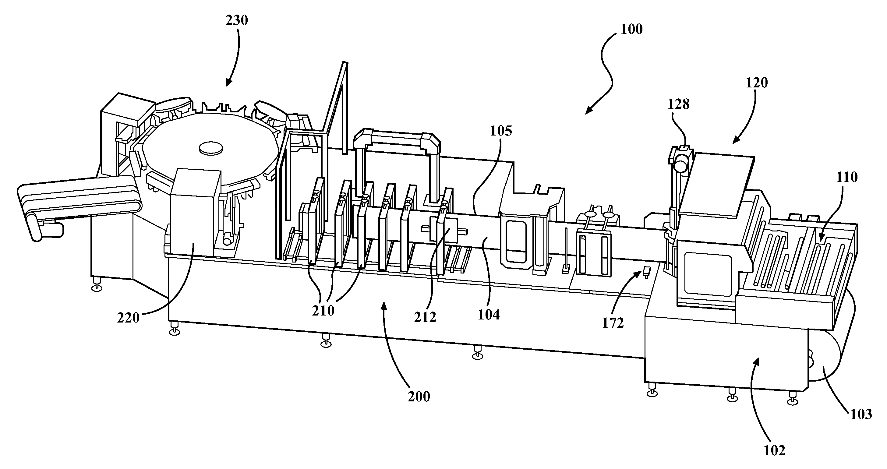 Apparatus for forming a plurality of flexible pouches from a continuous web of film