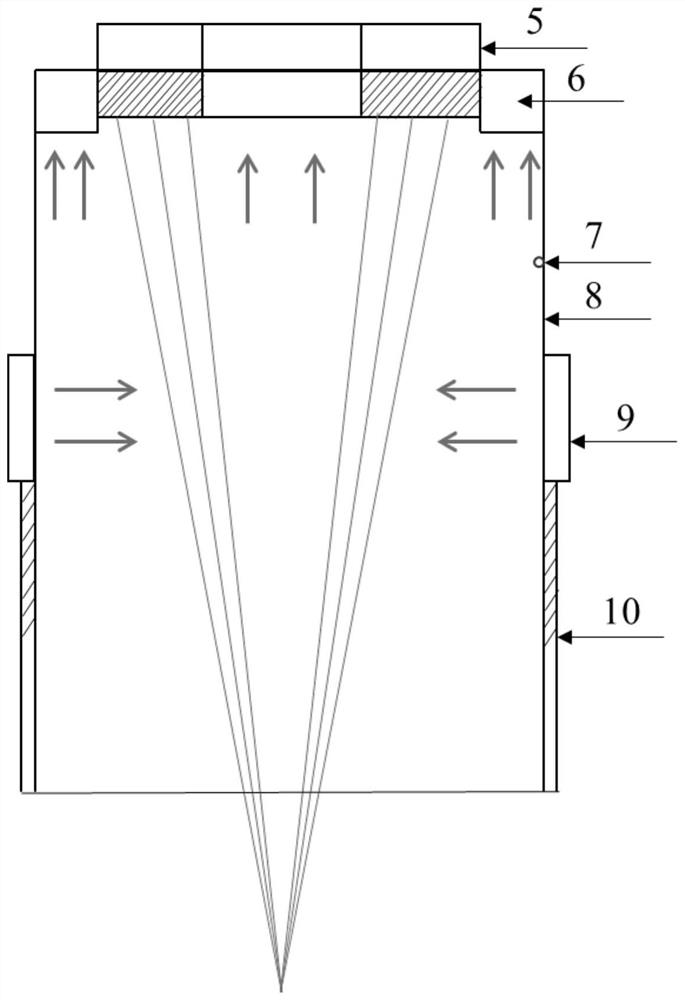 Industrial-grade aluminum oxide continuous fiber thousand-hole spinning channel and bundling device