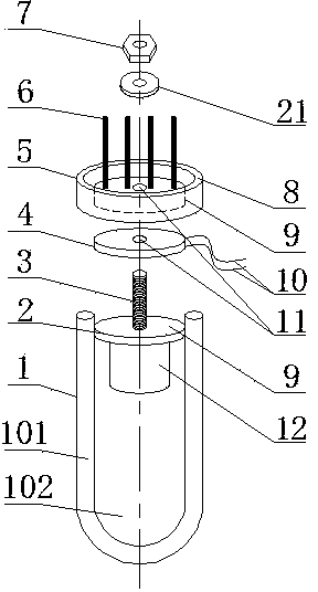 Double-vacuum inner condensing type power generation and heating solar heat collecting tube