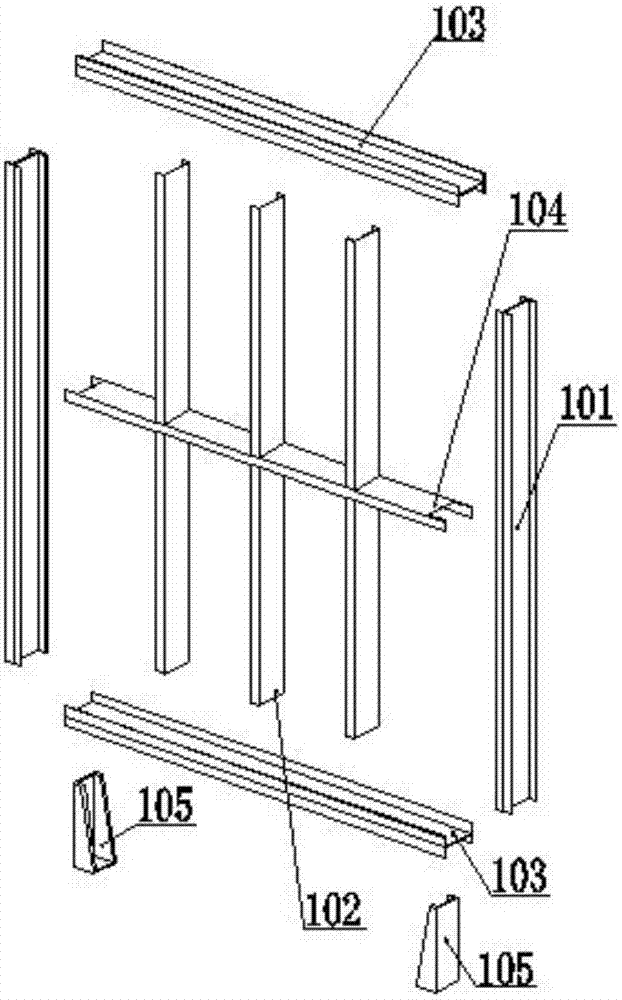 Seismic test device for fabricated cold-formed thin-walled steel walls and installation method thereof