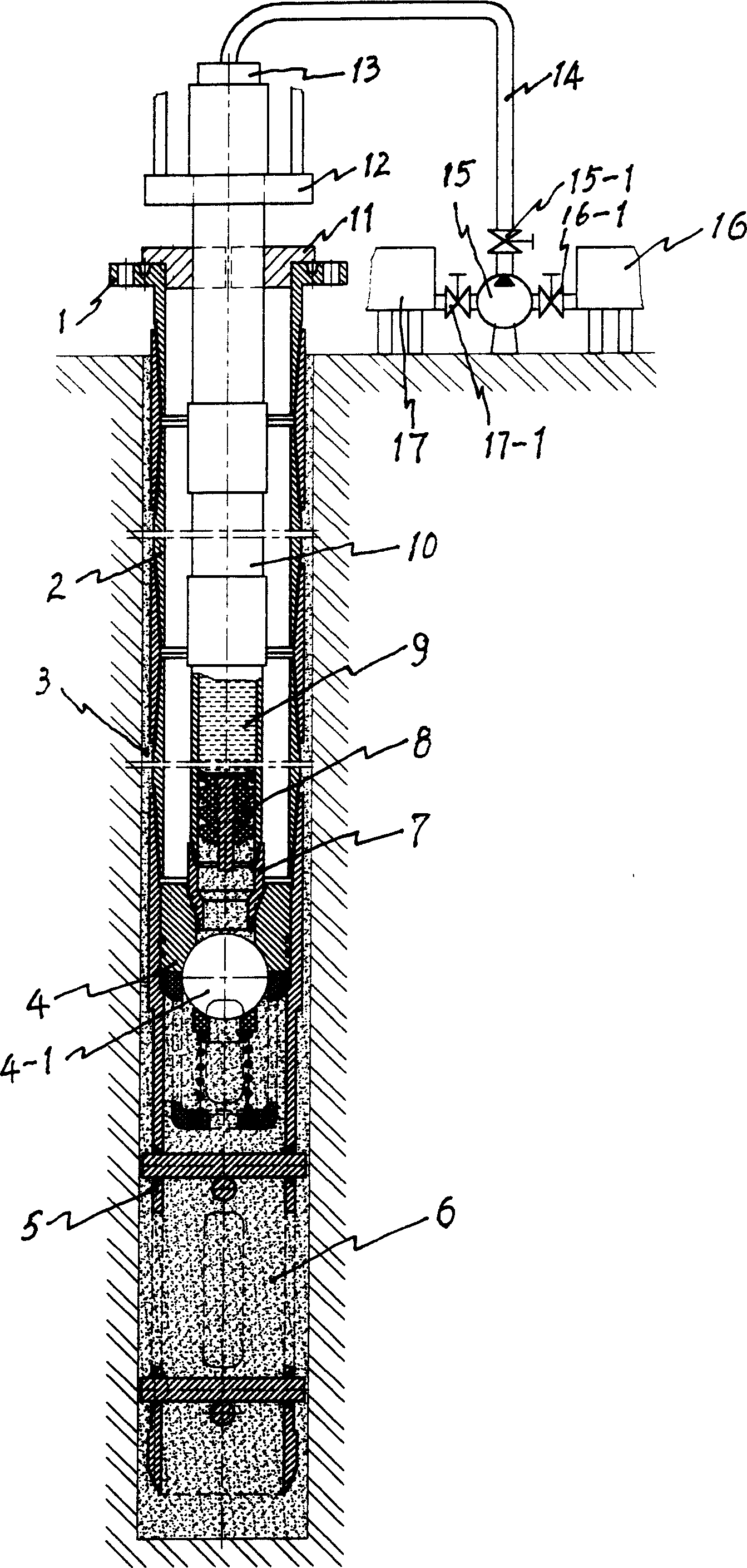 A fixation method for underground gas storage well bore