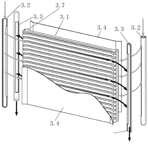 Counterflow cooling system for power battery pack and power battery pack