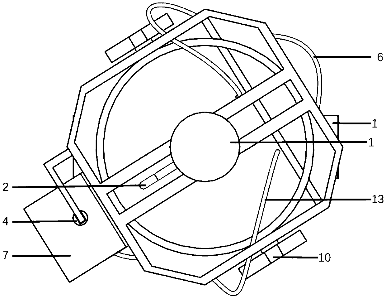 Rotating platform estuary plume test device and method