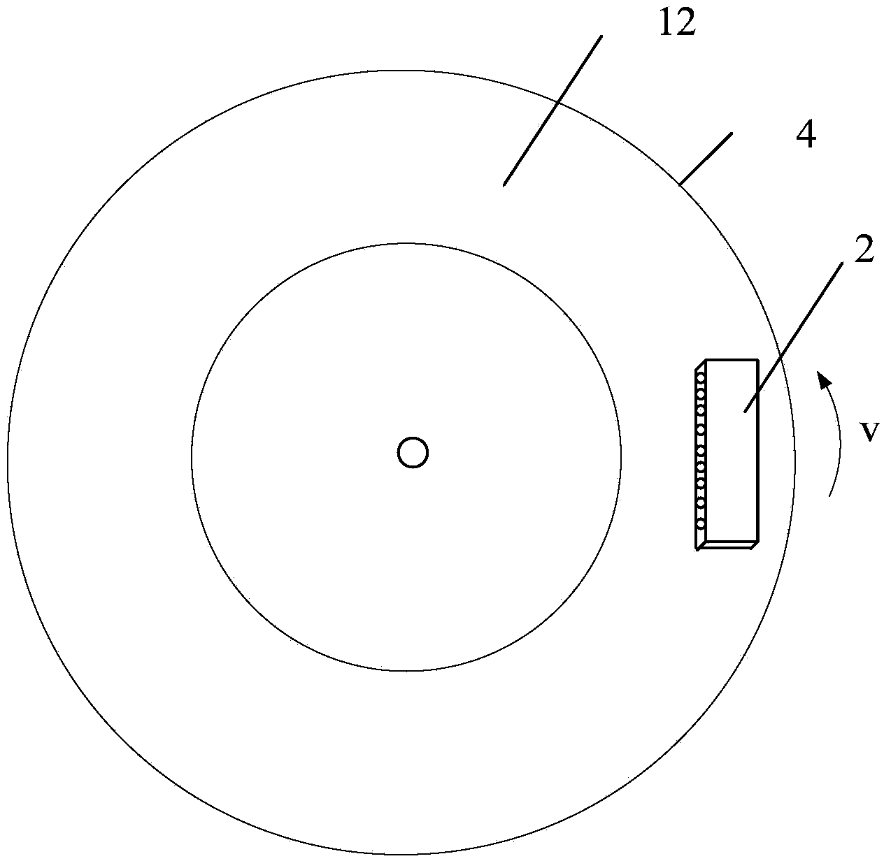 Variable air gap disc-shaped linear induction traction motor high-speed mutual feedback table for track traffic