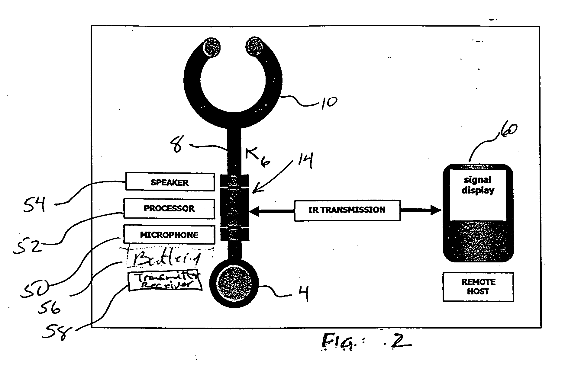 Electronic adaption of acoustical stethoscope