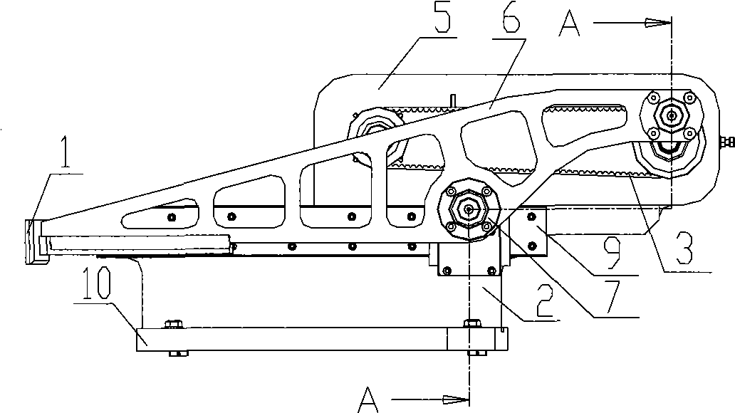 Slant push device and method for pushing off products of stacking machine