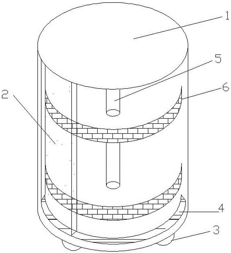 Circular island type cabinet