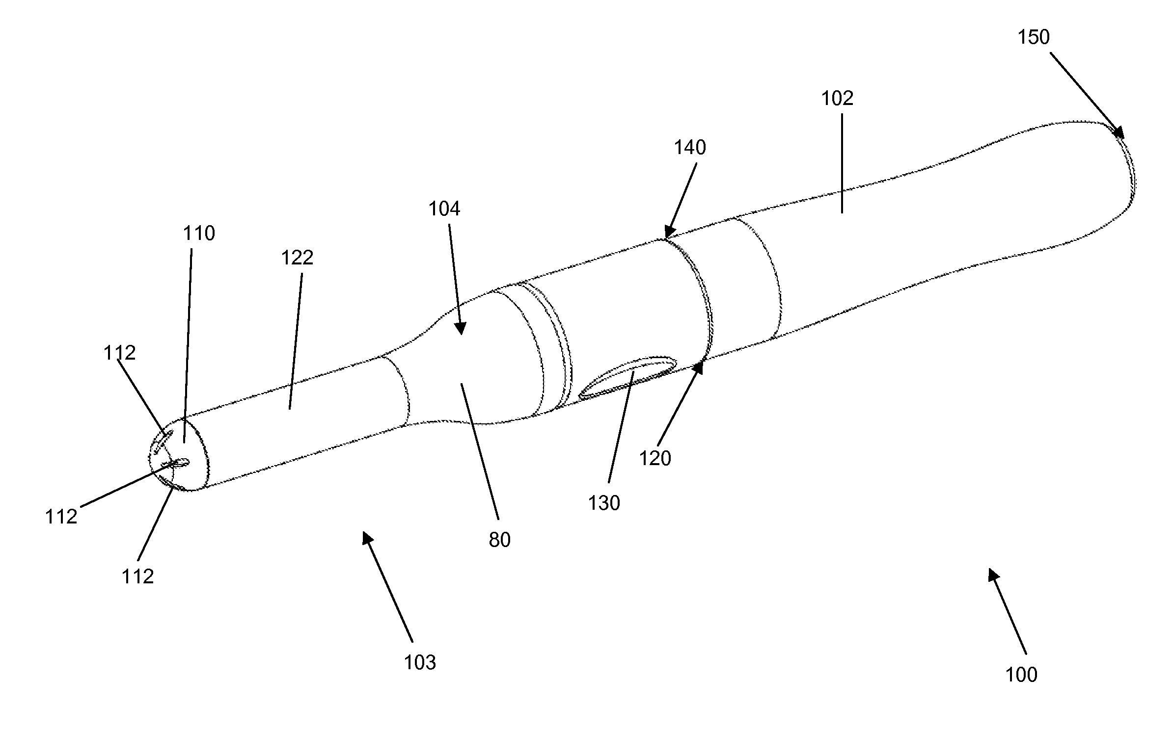 Extendable specimen collecting device