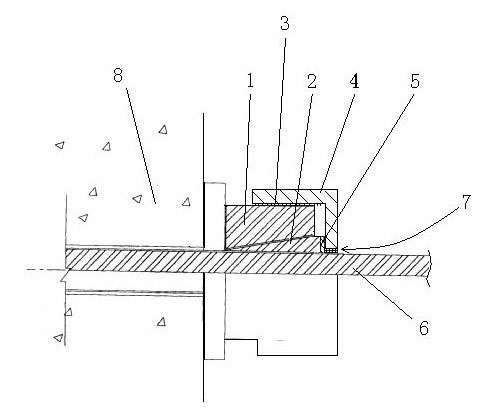 Anti-slipping anchor for foundation of split mounting type tower crane