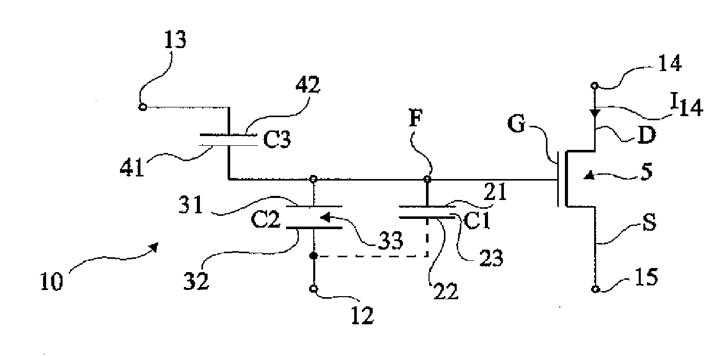 Programming of a charge retention circuit for a time measurement