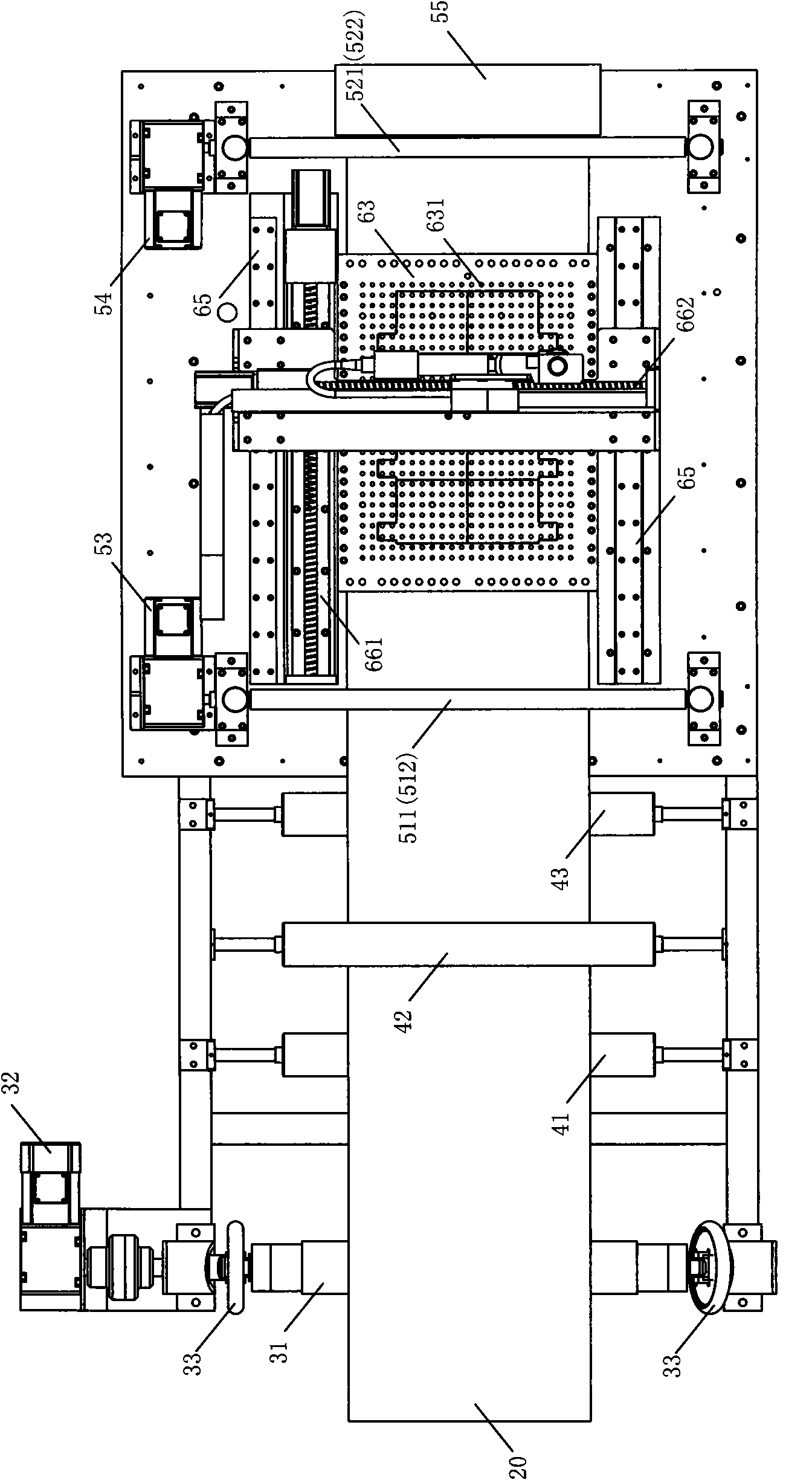 Laser cutting device of power battery pole piece