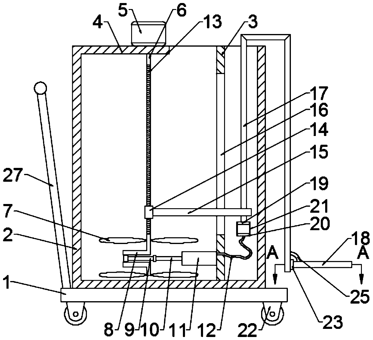 Municipal tree whitewashing device