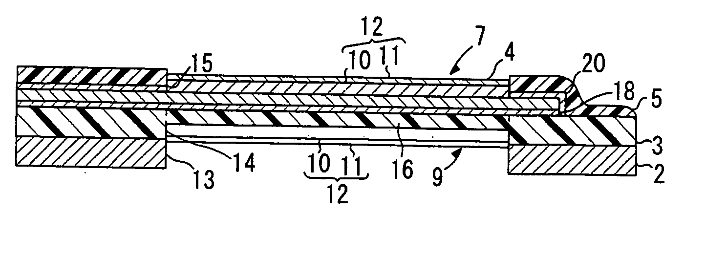 Suspension board with circuit