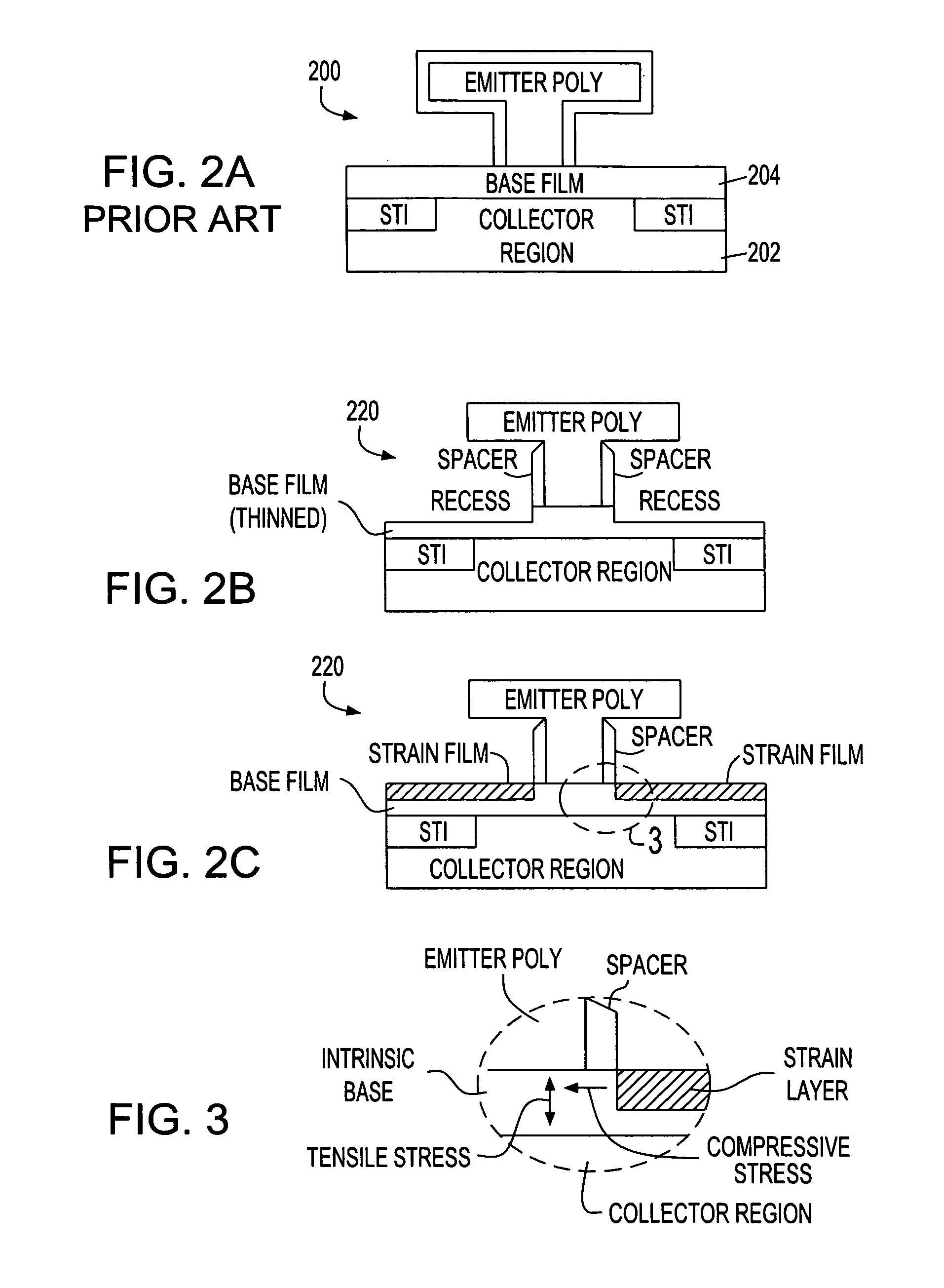 Bipolar transistor with extrinsic stress layer