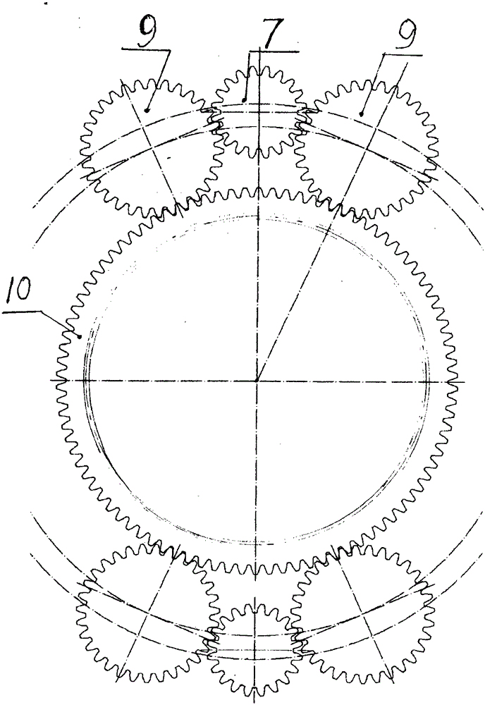 Speed reducer of motor reversely-arranged bidirectional output piling machine