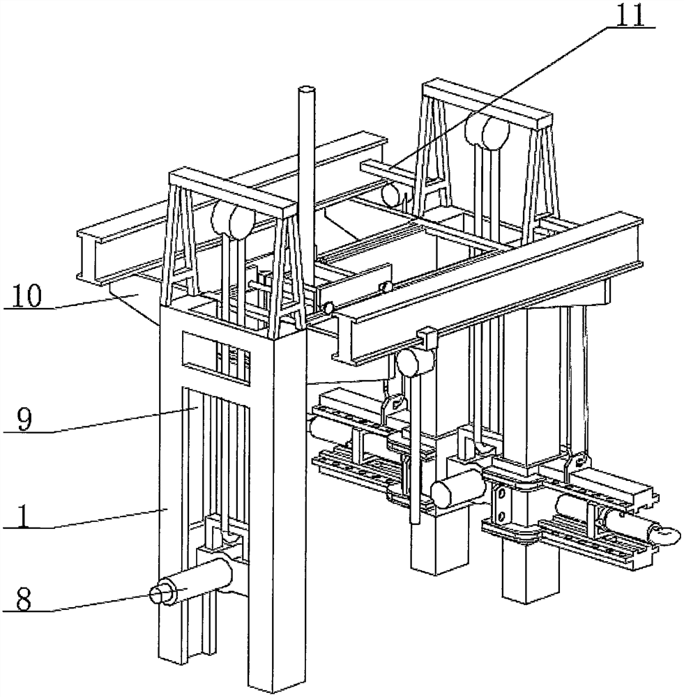 Gantry type hydraulic correction device