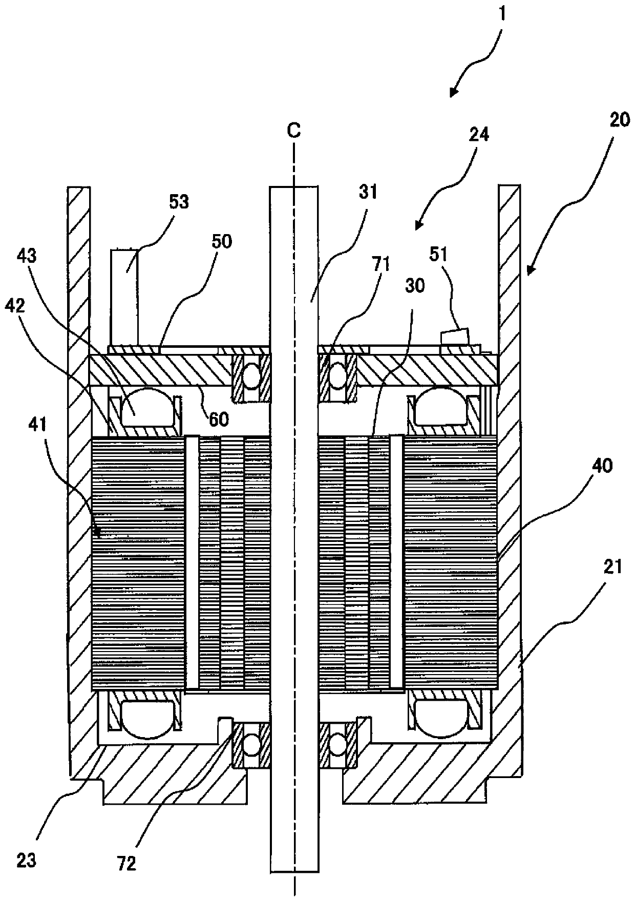 A motor, an electric power steering device, and a method of manufacturing the motor