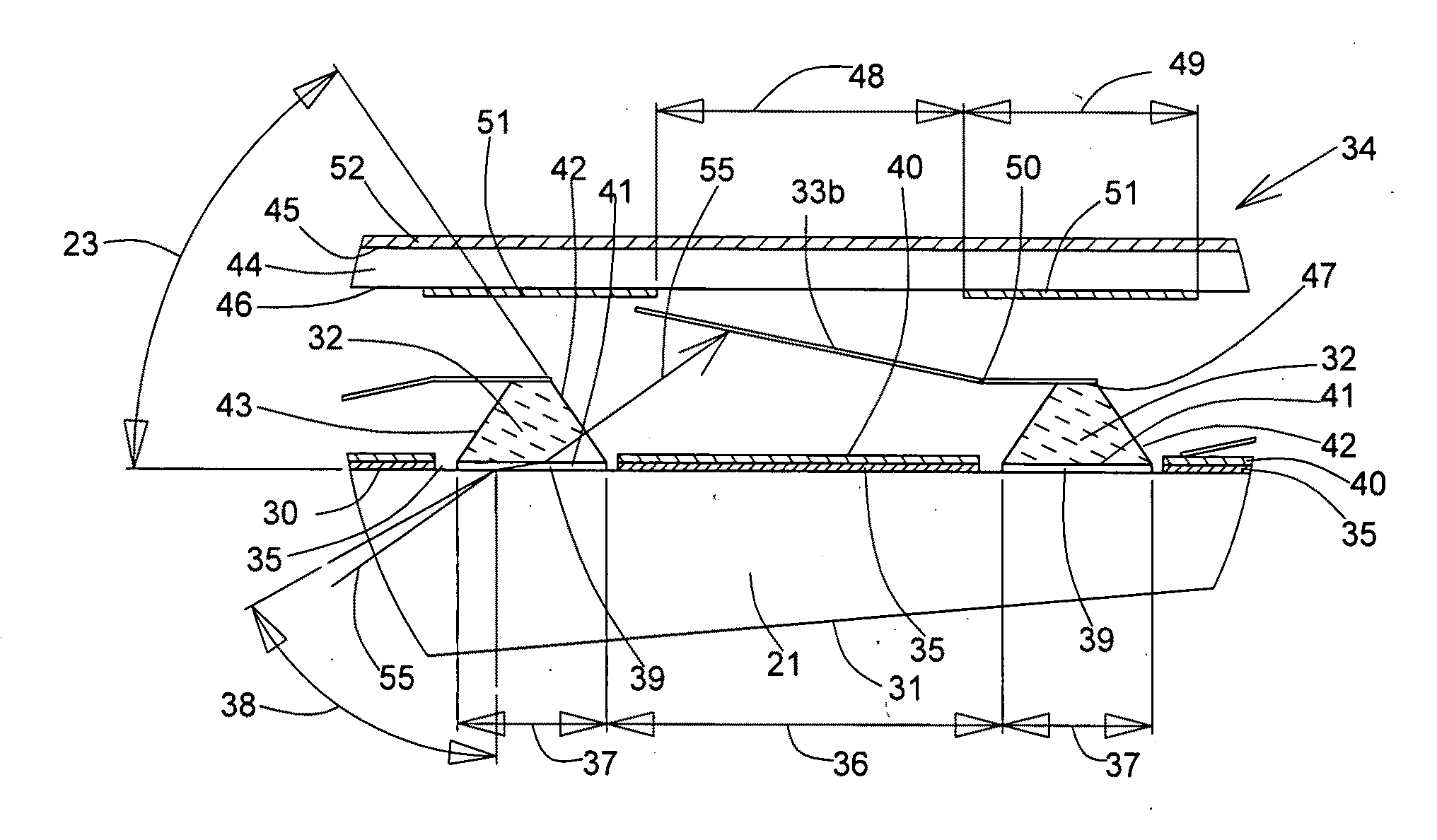 Display including waveguide, micro-prisms and micro-shutters