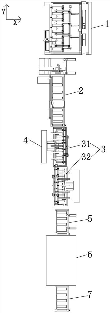 Automatic sawing, punching and milling machining equipment for aluminum templates