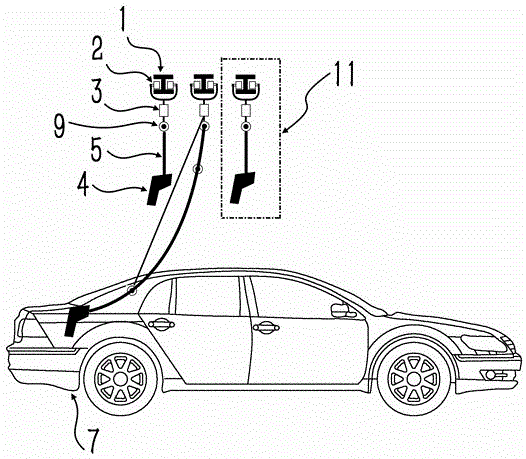 Electric vehicle safety charging station with high charging gun utilization rate and low manufacturing cost