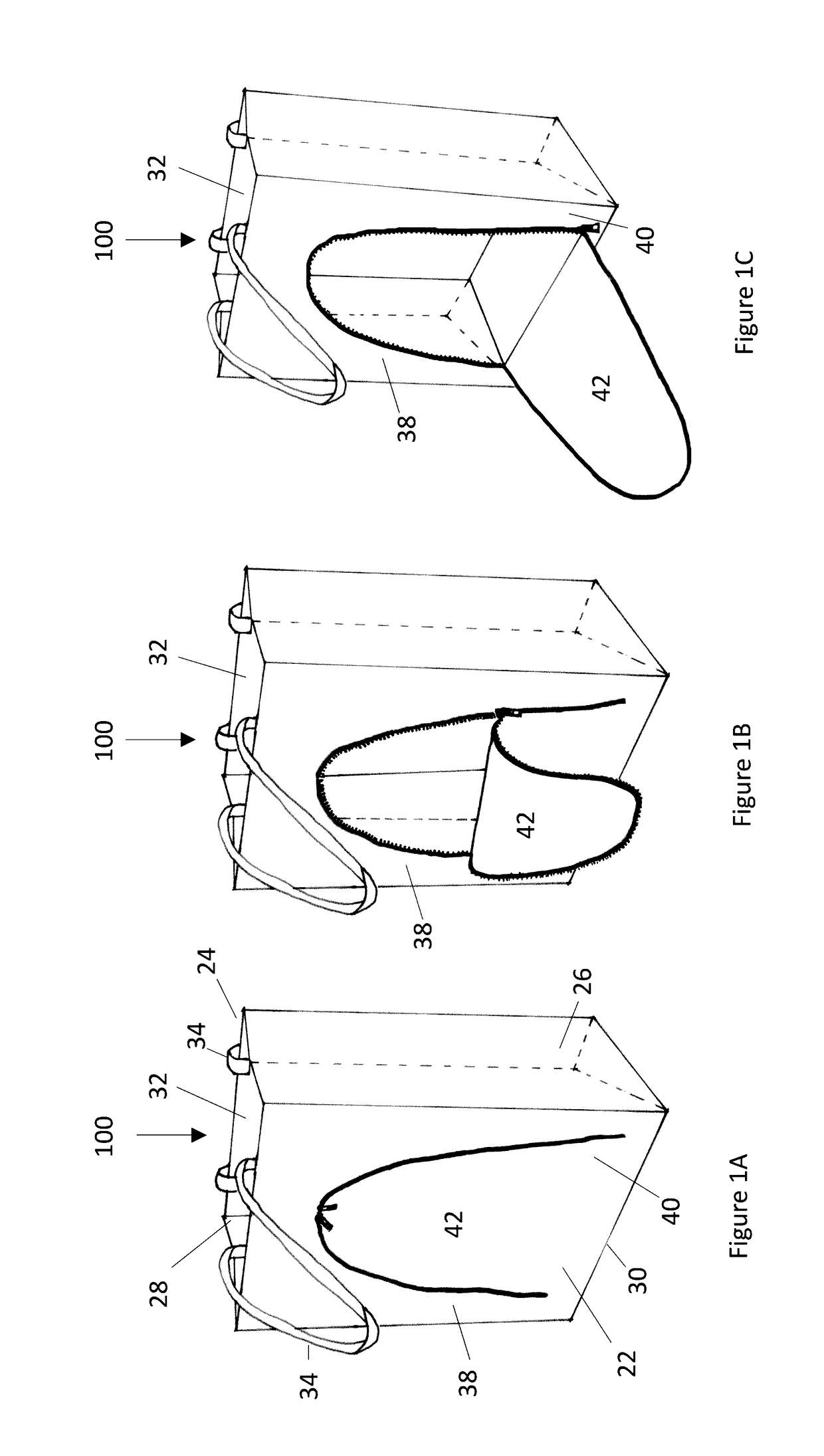 Reusable multi-access shopping bag apparatus