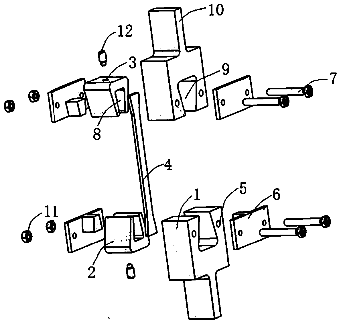 Dynamic tensile test fixture for test specimen and test method thereof