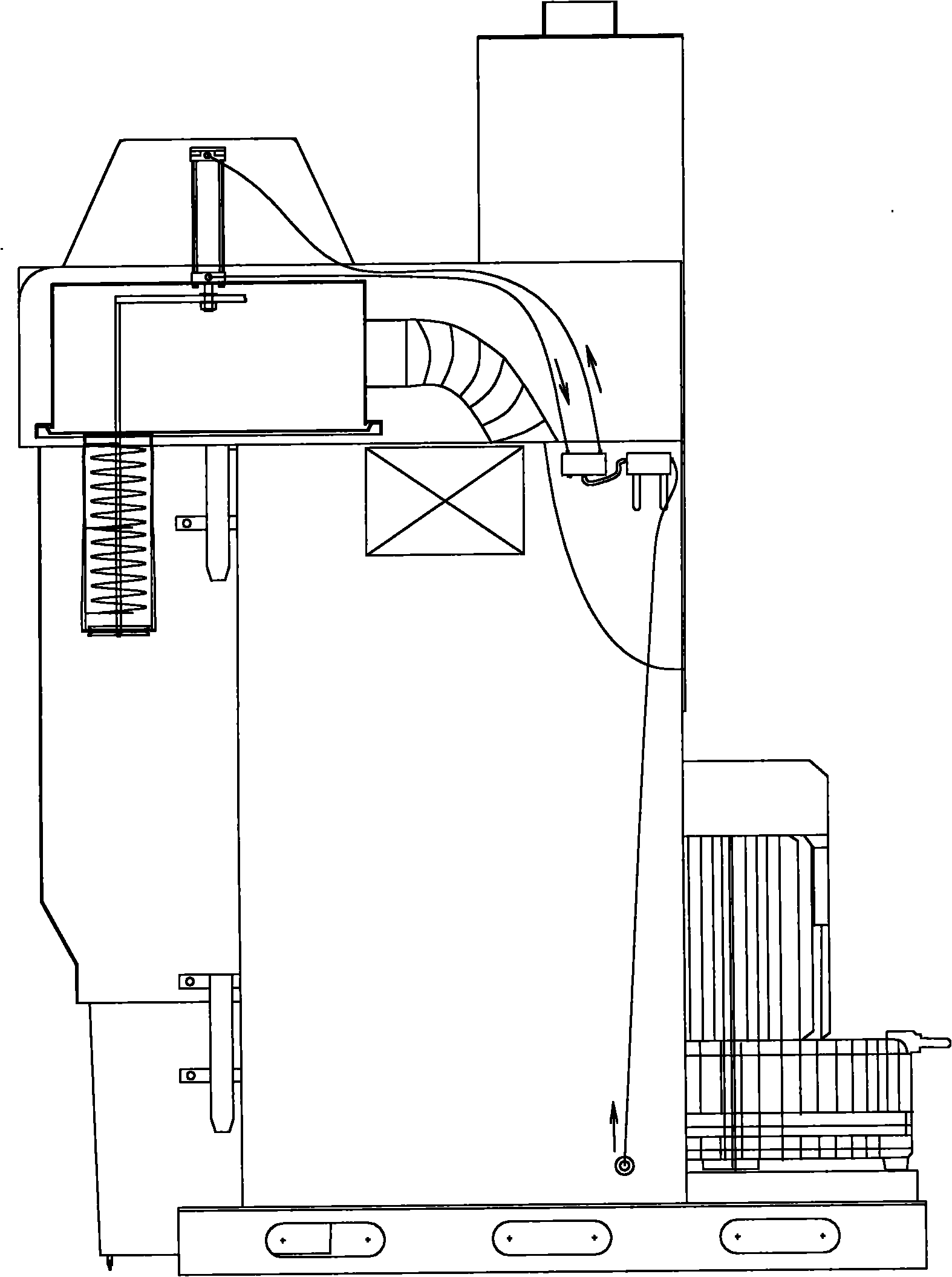 High negative pressure welding smoke dust purification device and deashing method thereof