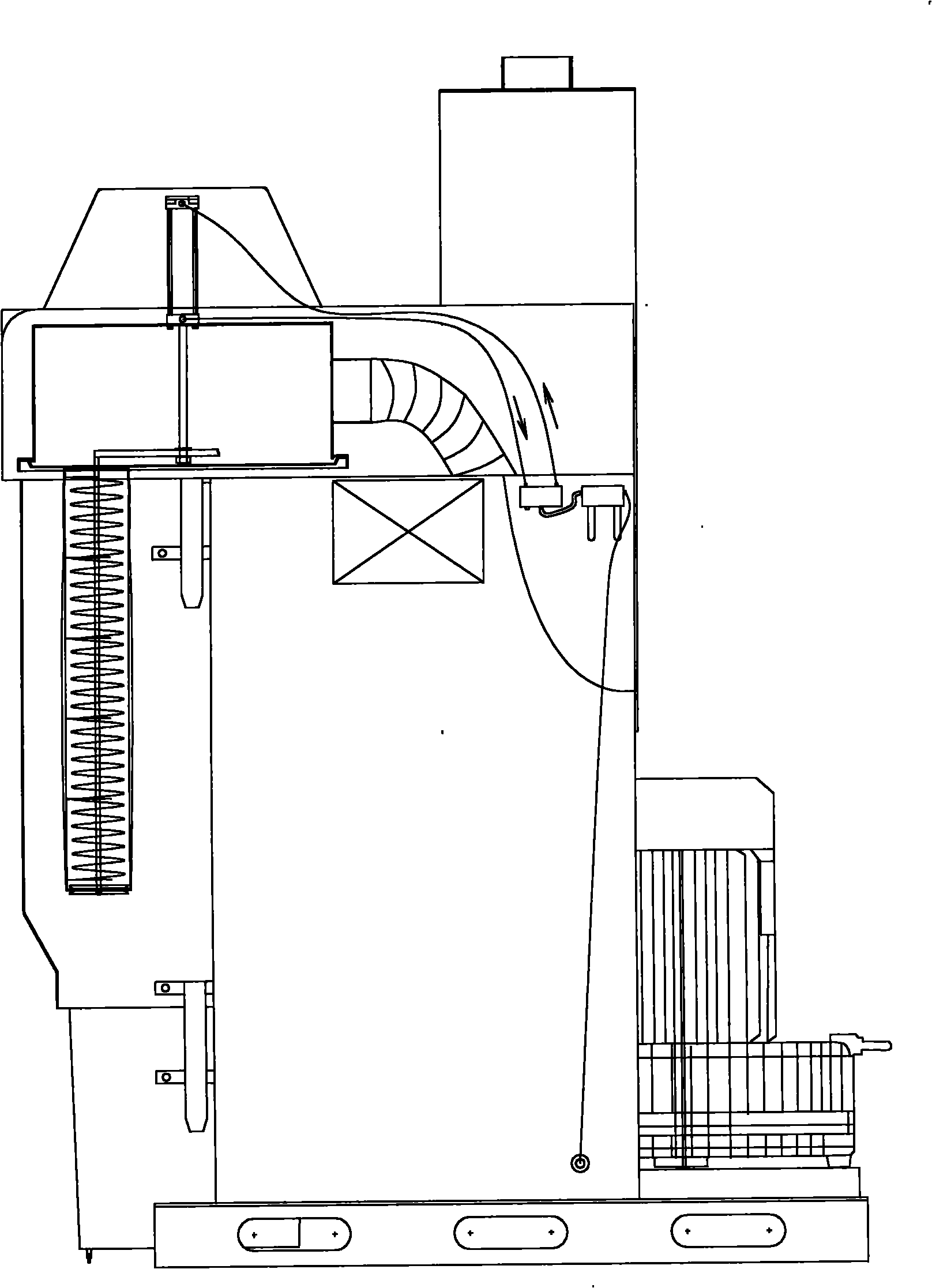 High negative pressure welding smoke dust purification device and deashing method thereof