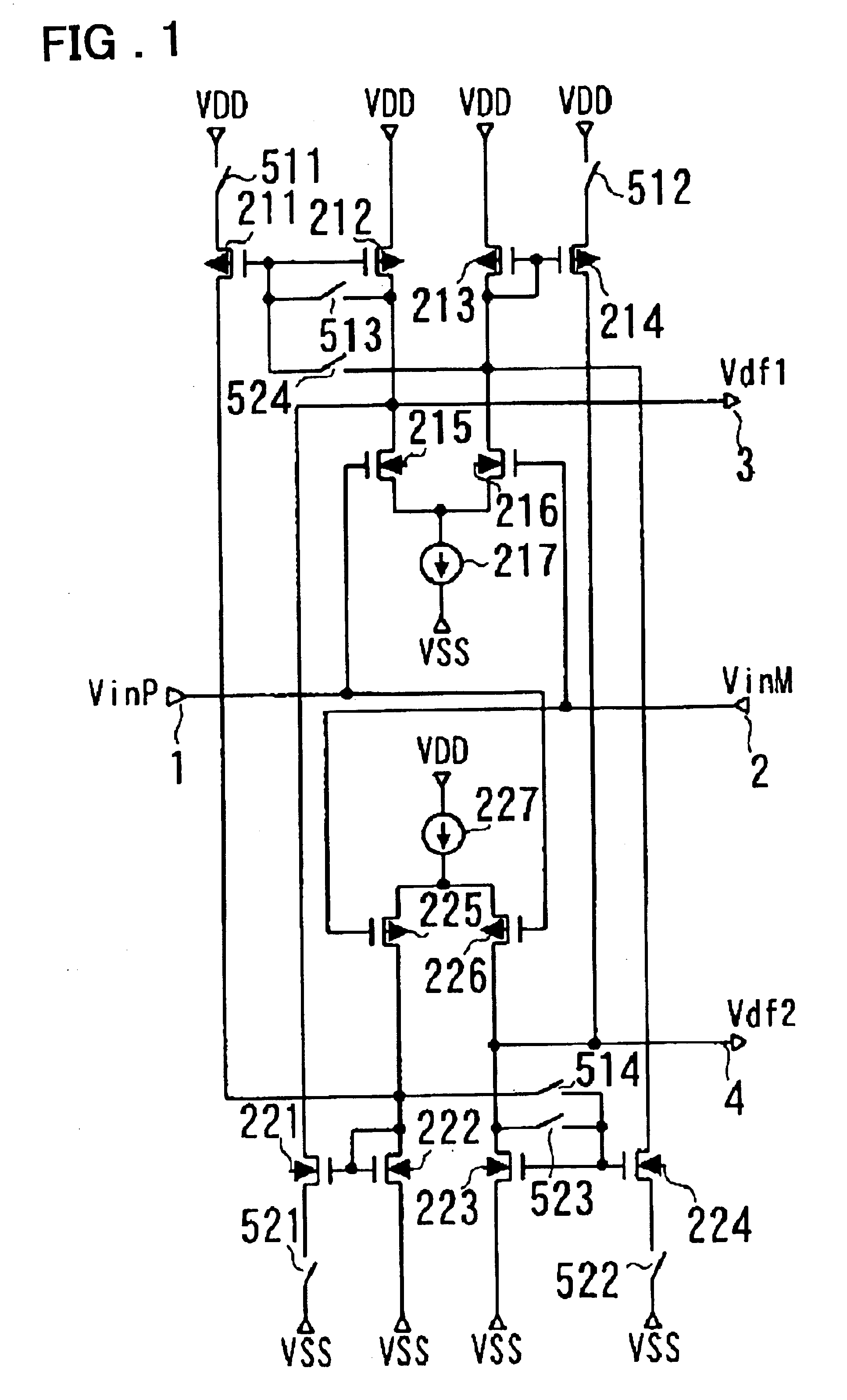 Differential circuit, amplifier circuit, and display device using the amplifier circuit