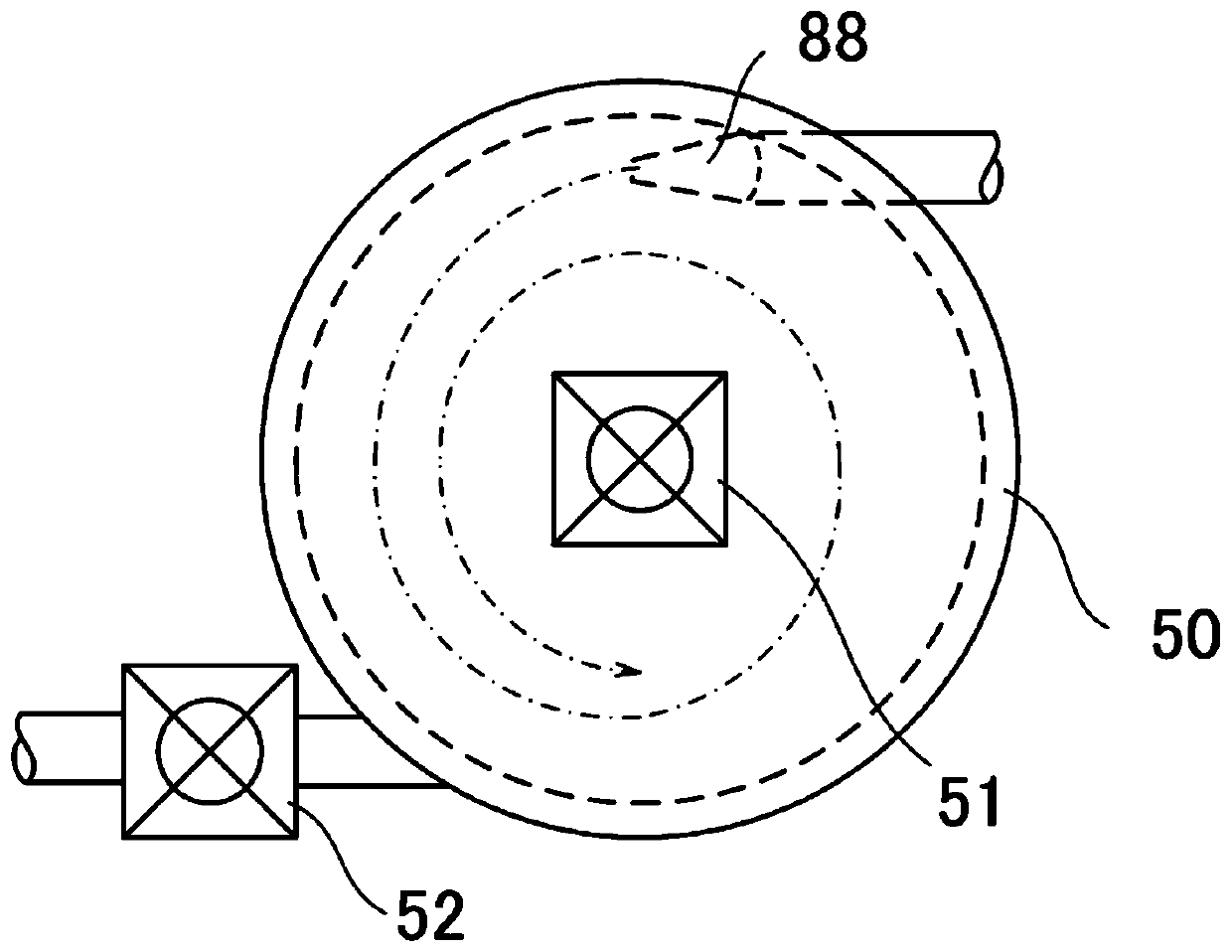 Powder supply device for supplying powder to container of food processing machine