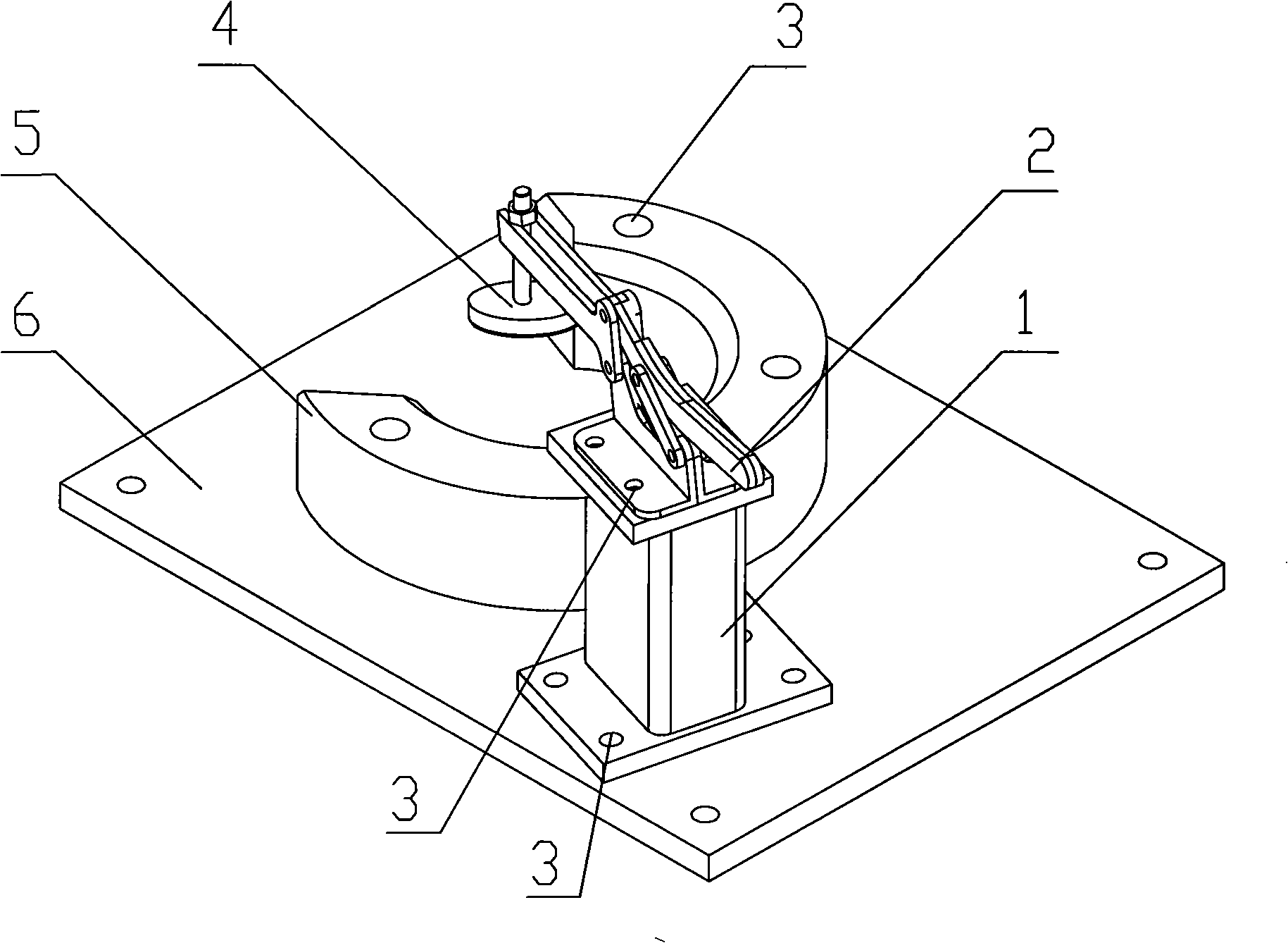 Front brake subassembly clamper for vehicle