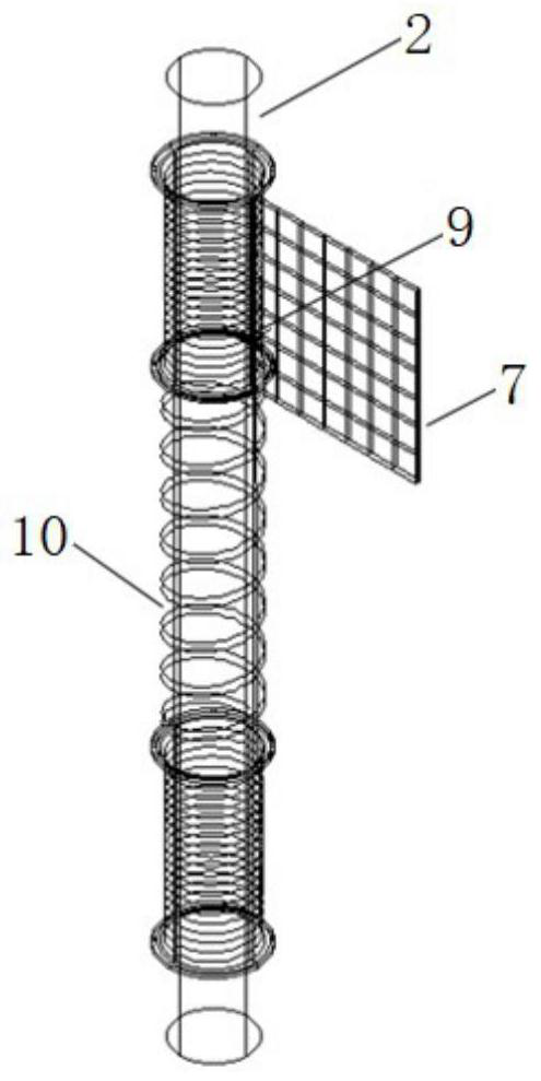 Heating device and method for deep sea hydrate production pipe column