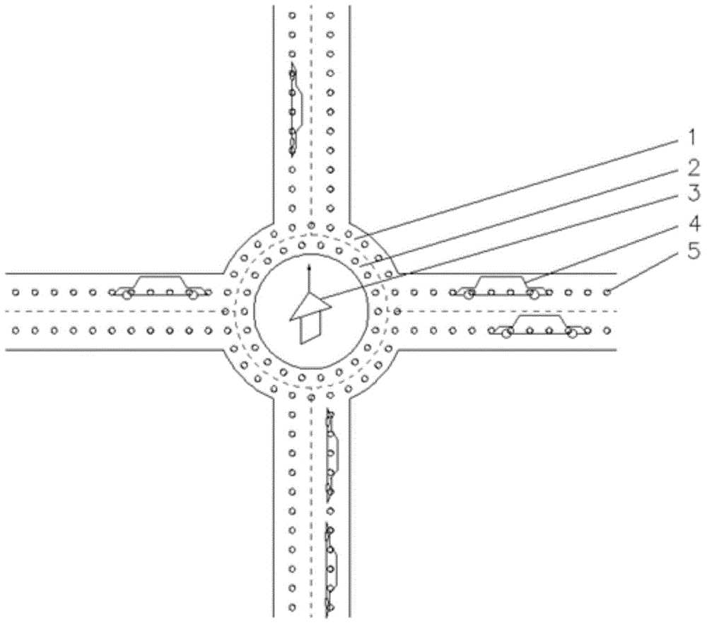 Crossroad and going-through method of intelligent magnetic-navigation vehicle