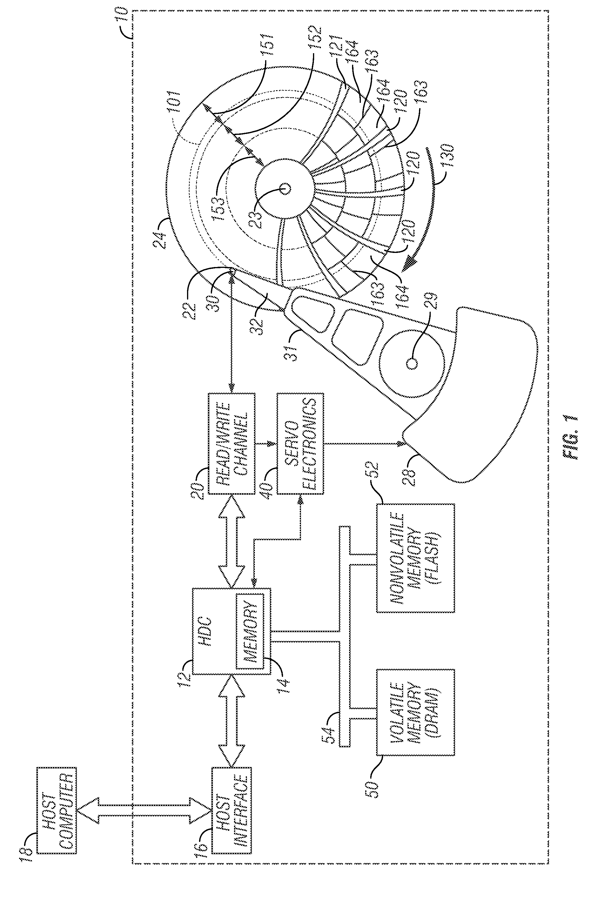 Disk drive with variable incremented counting of writes to the data tracks for minimizing the effect of far track erasure