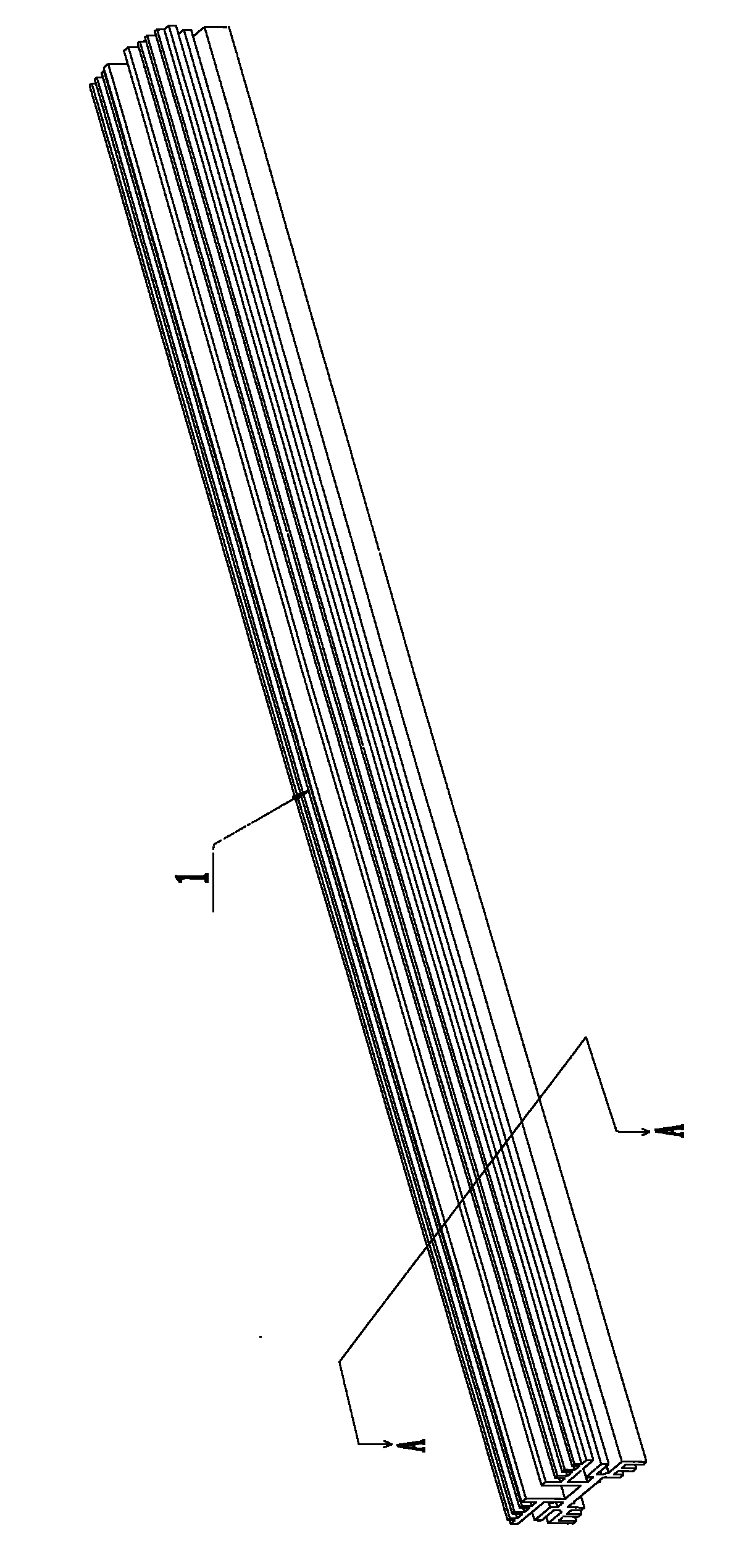 Combined LED strip-type radiator component