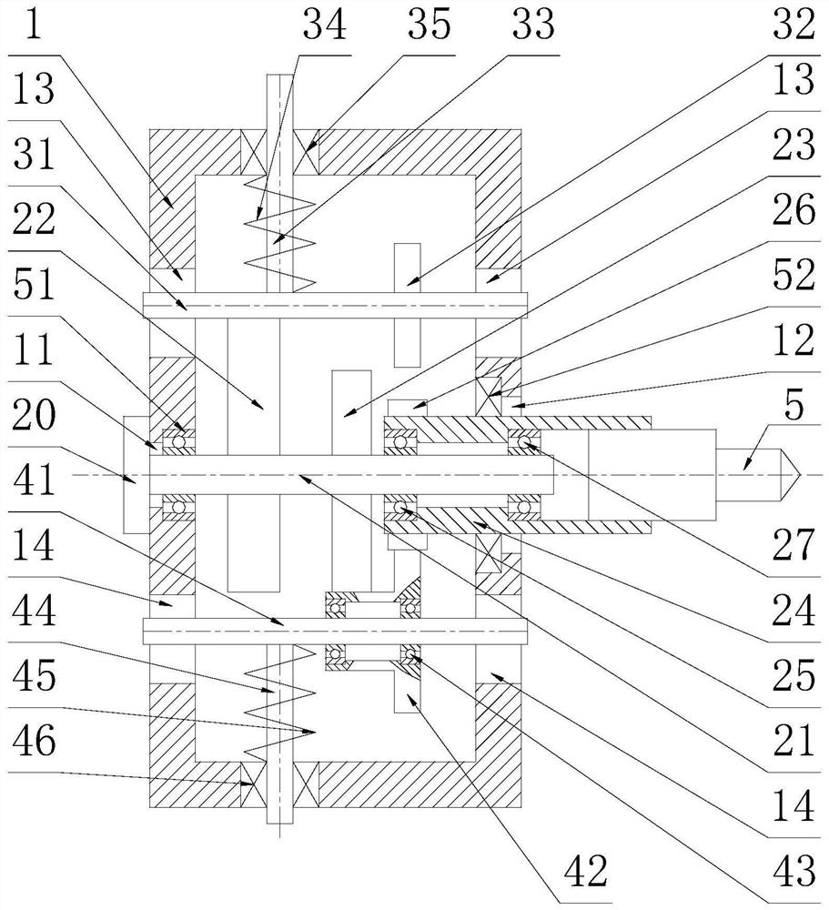 Cam device for self-locking tool changing of machining center spindle