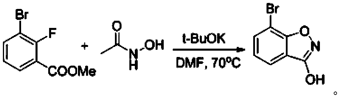 3-chloro-7(5)-bromo-benzo-isoxazole compounding method