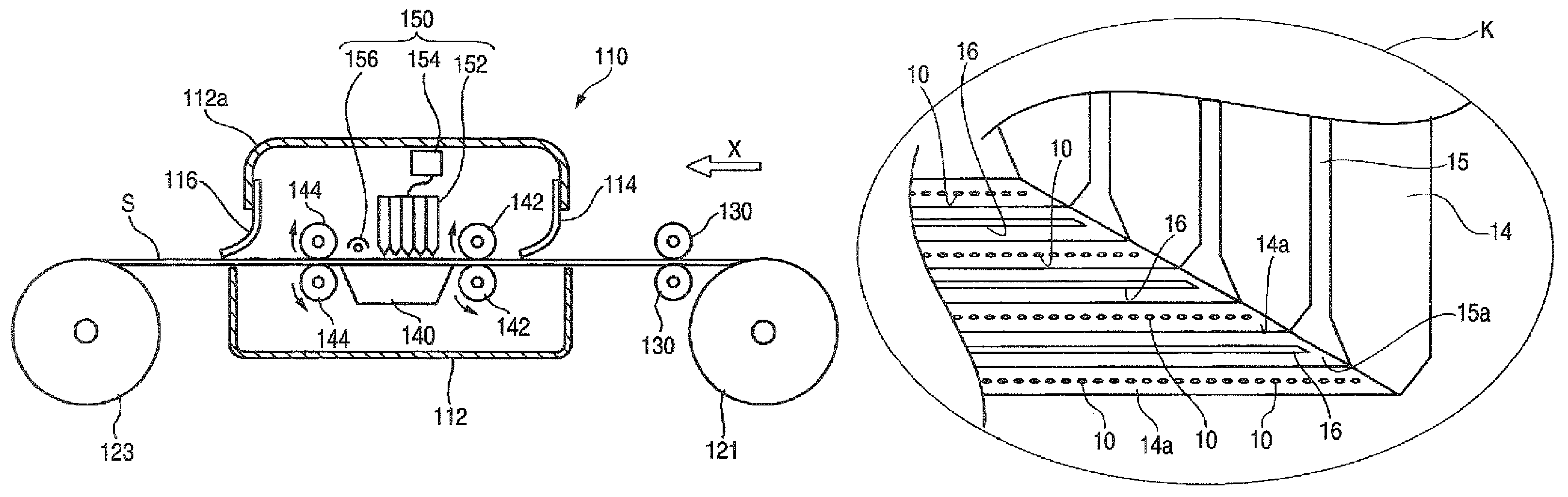 Inkjet recording apparatus with plural heads and suction unit